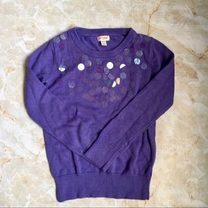 Cat&Jack Purple, Iridescent Sequin Sweater, 7/8